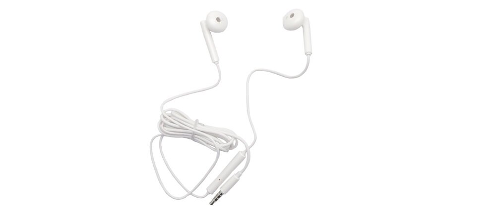 Słuchawki douszne HUAWEI AM115 Biały widok słuchawki przewód