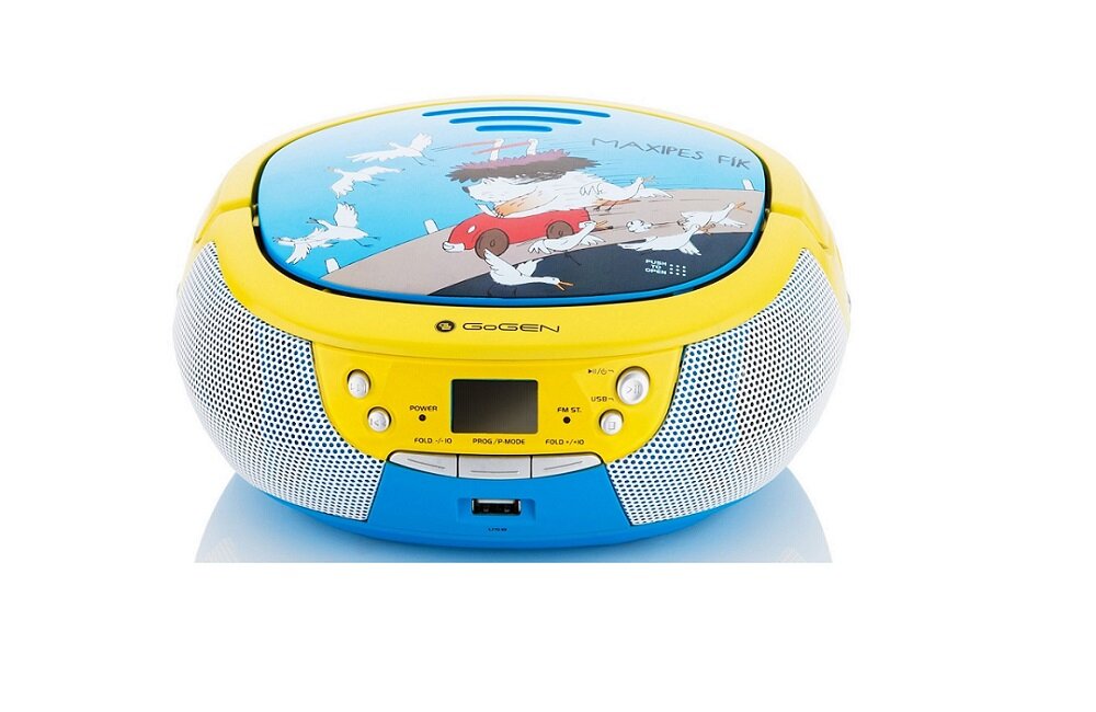 Radioodtwarzacz GOGEN Maxipes Fik Niebiesko żółty kompaktowy wielofunkcyjny MP3 złącze USB 