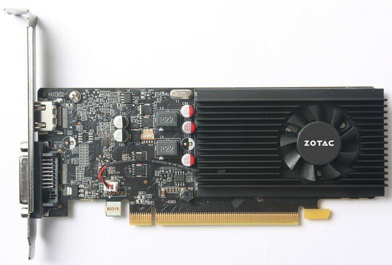 Karta graficzna ZOTAC GeForce GT 1030 2GB - wentylator długa żywotność ciche działanie