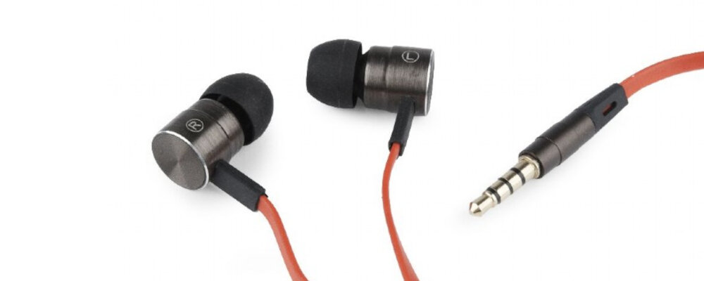 Słuchawki dokanałowe GEMBIRD MHS-EP-LHR London Brązowy złącze pilot kabel mikrofon nakładki