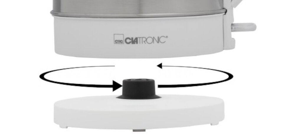 Czajnik CLATRONIC WKS 3692 Wygodne użytkowanie ergonomiczny uchwyt obrotowa podstawa