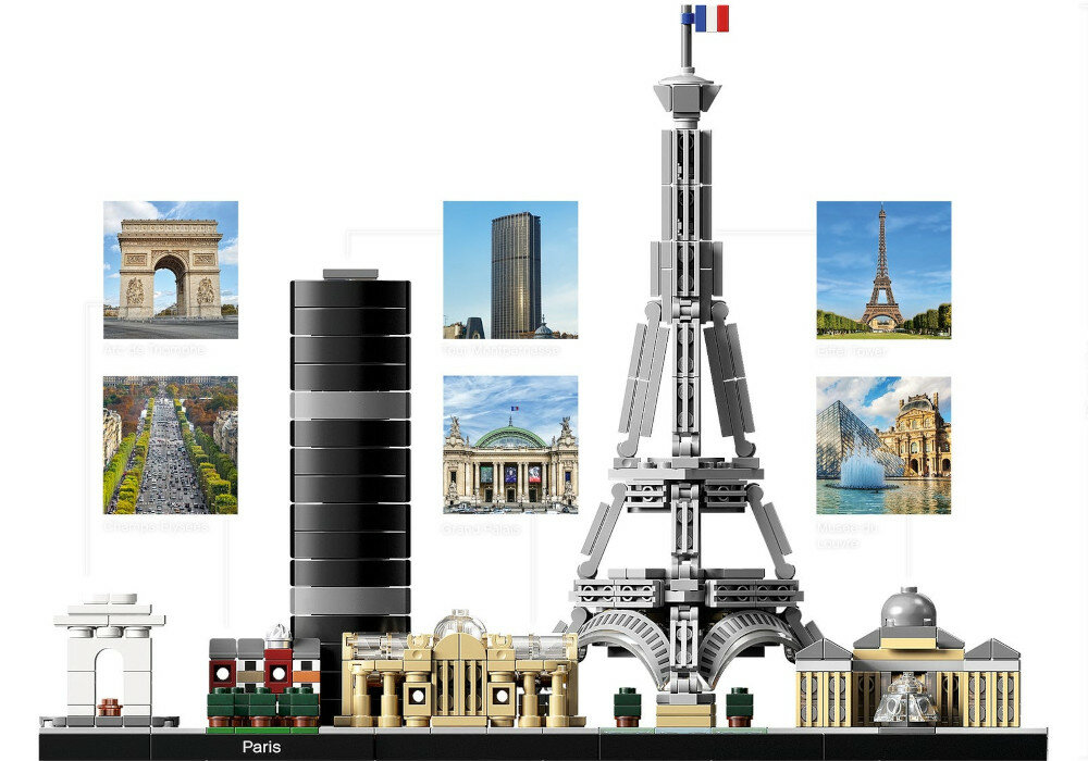 LEGO Architecture Paryż 21044 zawartosc zestawu