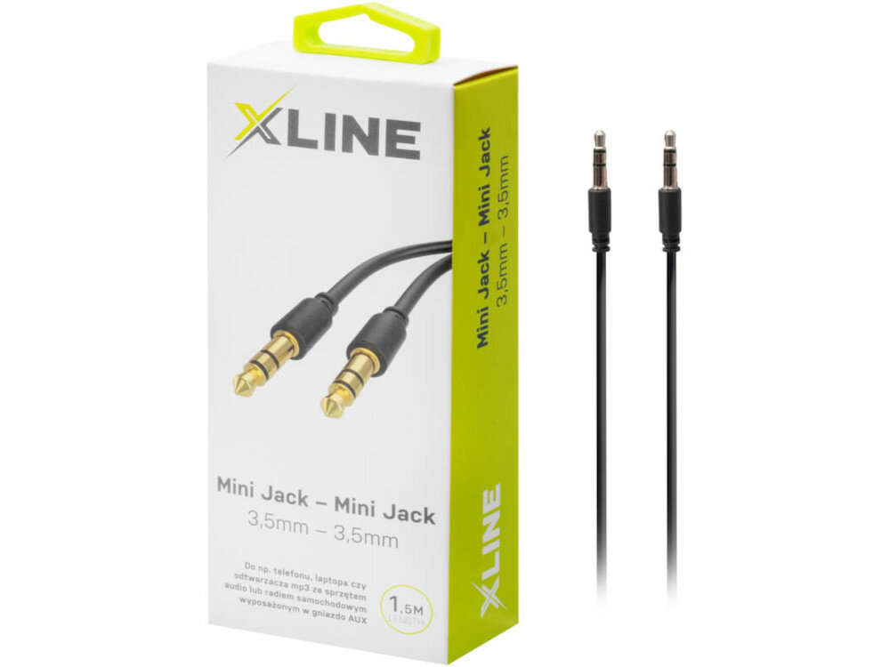 Kabel Jack 3.5 mm - Jack 3.5 mm X-LINE 1.5 m wyglad porty zlaczki