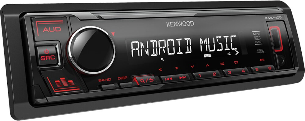 Radio samochodowe KENWOOD KMM-105RY - podświetlane przyciski