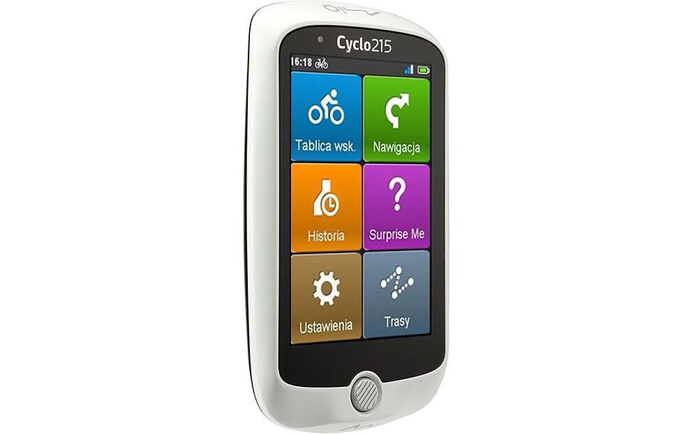 Nawigacja MIO Cyclo 215 HC  ekran gps mapy waga wymiary pamięć bateria uchwyt 