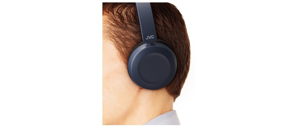 Słuchawki nauszne JVC HA-S31M-A-E Niebieski widok bok głowa