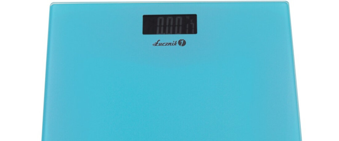 Waga ŁUCZNIK BS 2018 Niebieski wyrazny podswietlany wyswietlacz LCD odczyt uzytkowanie komfort wygoda