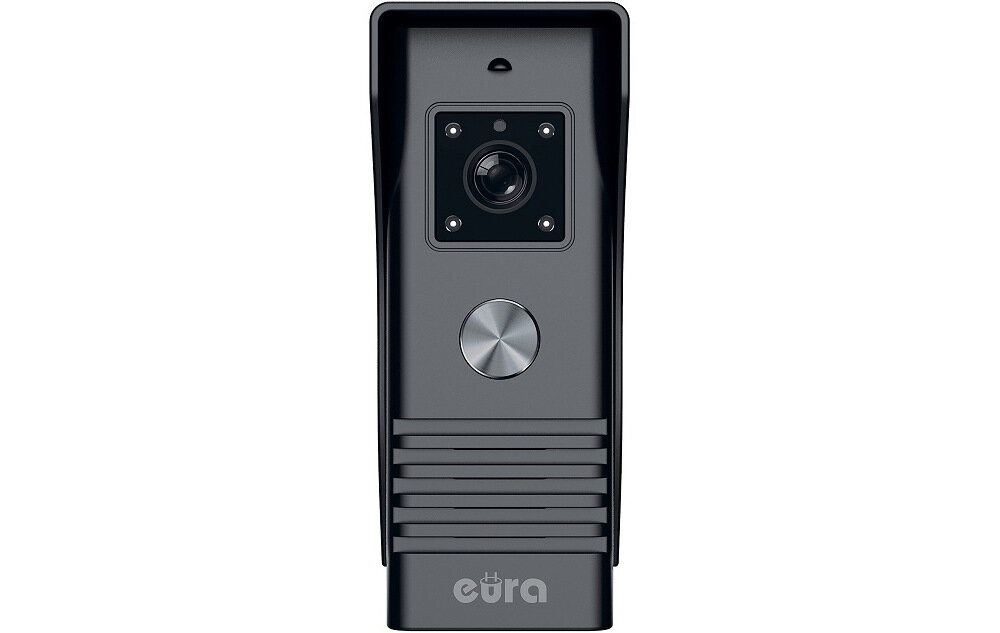 Zestaw wideodomofonowy EURA VDP-45A3 Czarny kaseta zewnetrzna VDA-45A3 obraz w rozdzielczosci 700 TVL obiektyw pole widzenia 50 stopni kamera z podczerwienia 4 diody LED