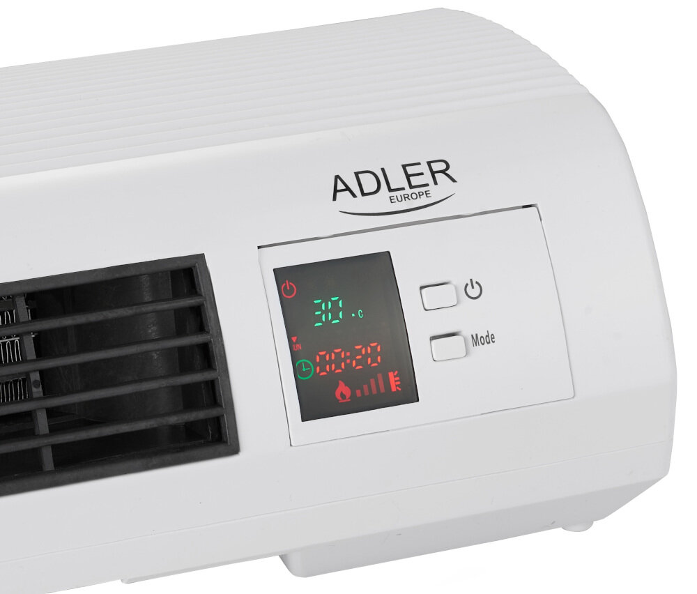 Kurtyna powietrzna ADLER AD 7714 wyposażona w automatycznej kontroli temperatury na bieżąco monitoruje automatycznie uruchamia grzania