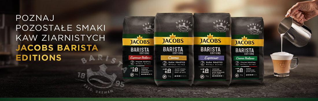 Kawa ziarnista JACOBS Barista Editions Crema 1 kg doswiadczenie wybor