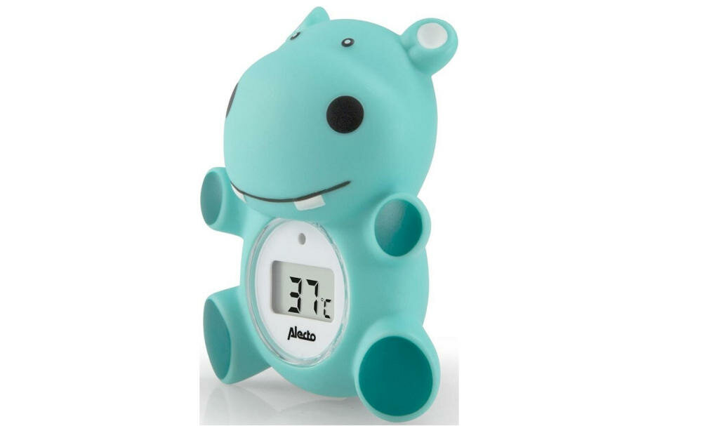 ALECTO-BC-11 termometr dziecięcy elektroniczny emisja ciepła mierzenie temperatura kąpiel pomieszczenie bezpieczny wyświetlacz pokój dziecięcy hipopotam
