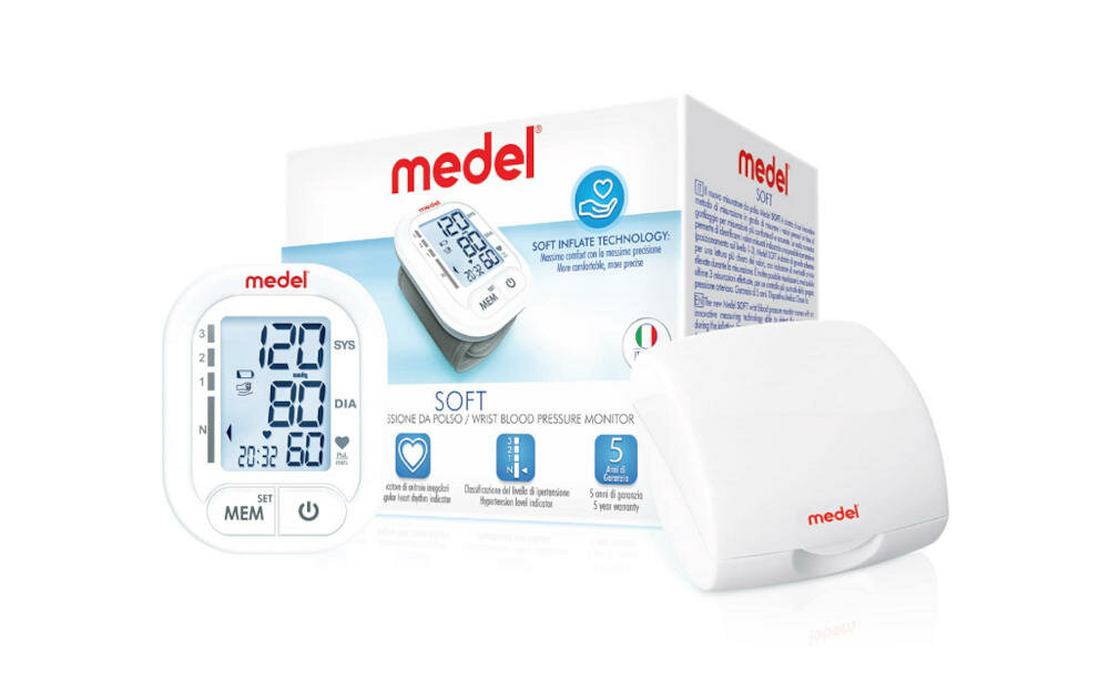MEDEL-Soft-95215 ciśnieniomierz zestaw urządzenie etui instrukcja karta obsługi