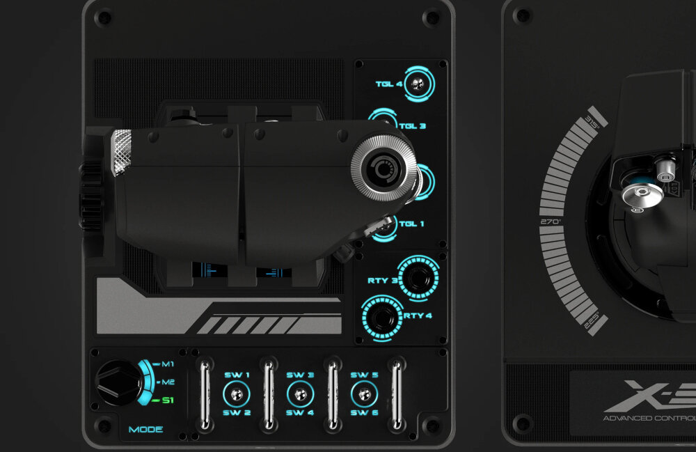 Kontroler LOGITECH G X56 Hotas RGB (PC) zaawansowany tryb plug and play kabina pilota design