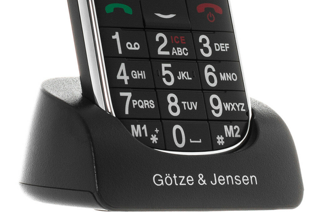 TELEFON GSM GOTZE & JENSEN GFE37 CZARNY bateria stacja dokująca