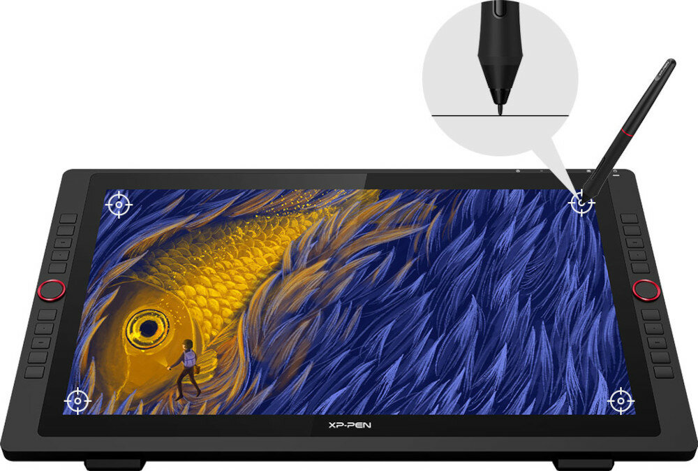 Tablet graficzny XP-PEN Artist 22R Pro przyciski pierscien dotykowy latwa obsluga intuicyjny