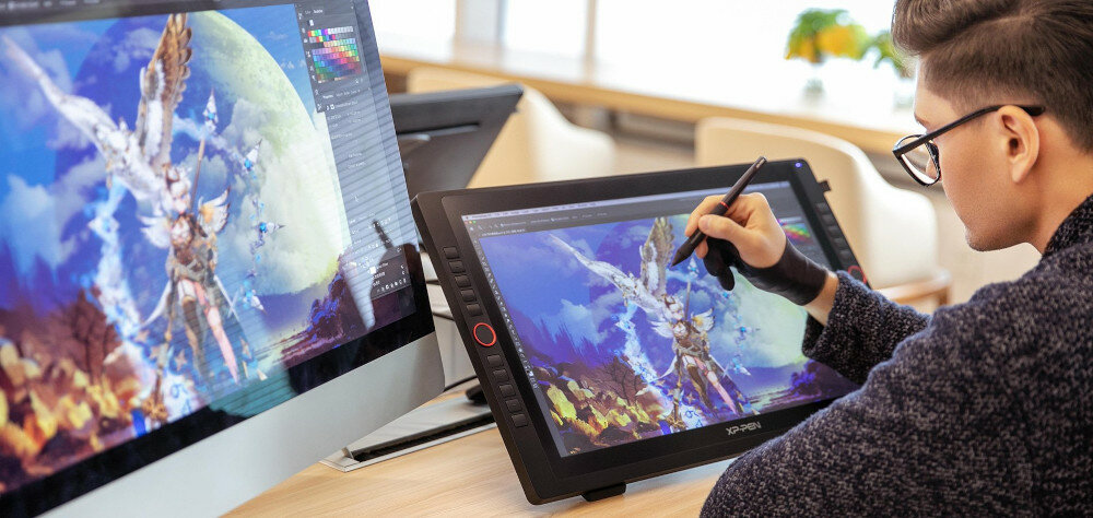Tablet graficzny XP-PEN Artist 22R Pro piorko ksztalt ergonomiczny wygoda