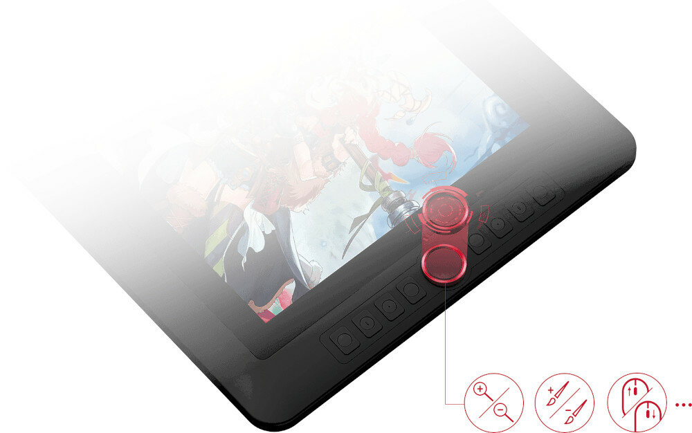 Tablet graficzny XP-PEN Artist 15.6 Pro przyciski pierscien dotykowy latwa obsluga intuicyjny