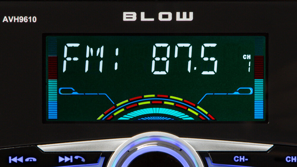 Radio samochodowe BLOW AVH-9880  - wyświetlacz