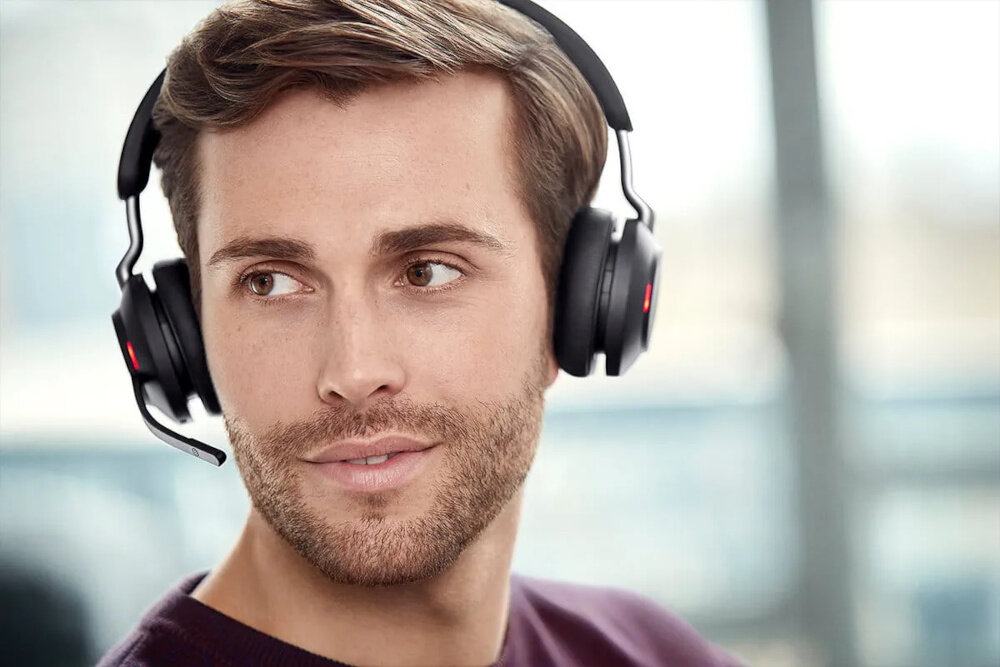 Słuchawki JABRA Evolve 2 65 MS Stereo wydajnosc mikrofon brzmienie rozmowa