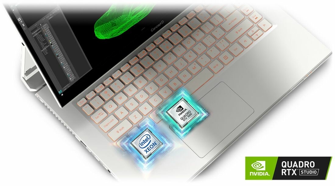 Laptop ACER ConceptD 7 Ezel Pro CC715-91P - NVIDIA Quadro RTX
