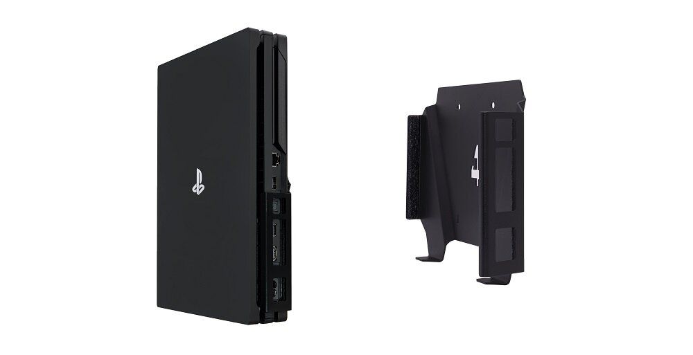 Zestaw uchwytów 4MOUNT do konsoli PS4 Pro czarny widok uchwyt konsola
