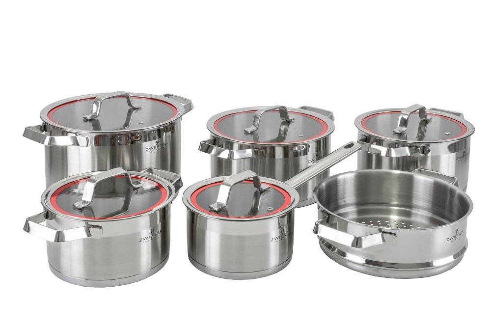 Набор кастрюль ZWIEGER Klassiker ZG8449 11 элементов подобраны и контурные стеклянные крышки