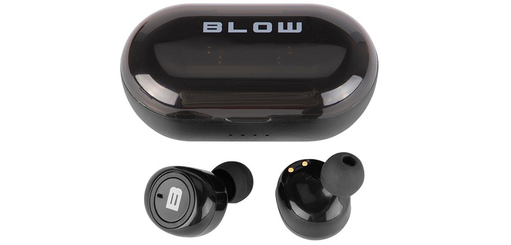 Słuchawki dokanałowe BLOW Earbuds BTE100 Czarny widok zestaw front