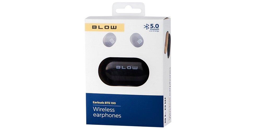 Słuchawki dokanałowe BLOW Earbuds BTE100 Czarny opakowanie pudełko