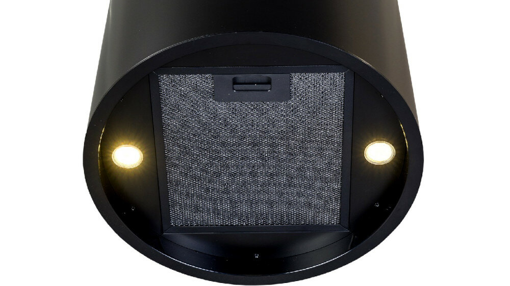 Okap VDB Stil Czarny LED oświetlenie