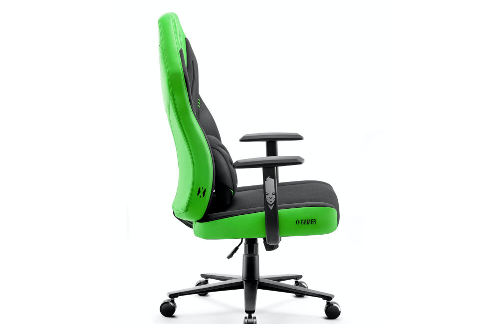 Fotel DIABLO CHAIRS X-Gamer 2.0 (L) czarno-zielony ergonomia warunki pracy gry 