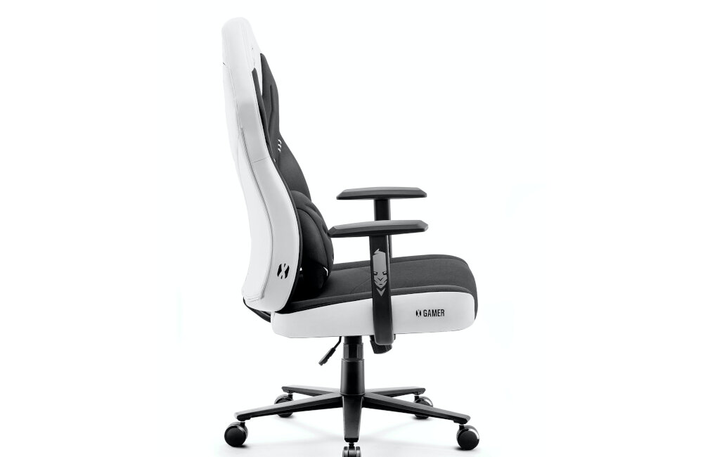 Fotel DIABLO CHAIRS X-Gamer 2.0 (L) czarno-biały ergonomia warunki pracy gry 