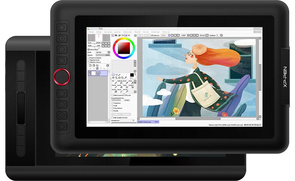 Tablet graficzny XP-PEN Artist 12 Pro wyglad przod tyl