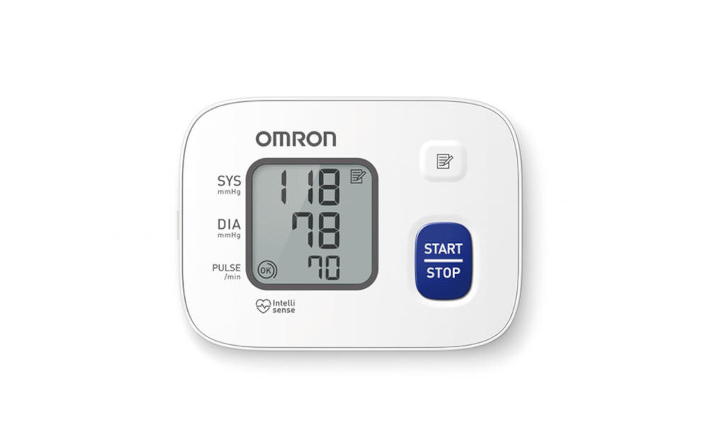OMRON-RS2 ciśnieniomierz wygodny ramienny obsługa ciśnienie mankiet intelli wrap nieregularny rytm serca  czujnik ruchu arytmia wskaźnik ciśnienia krwi dopompowywanie powietrze