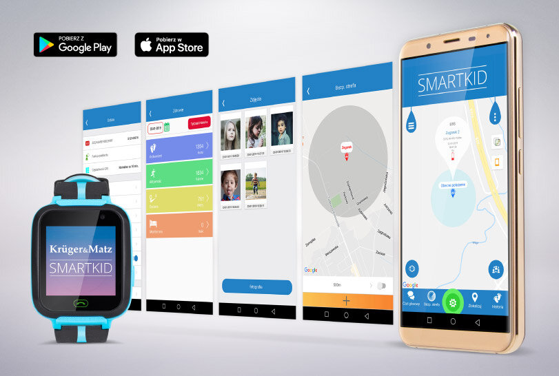Zegarek dziecięcy Kruger&Matz SmartKid aplikacja