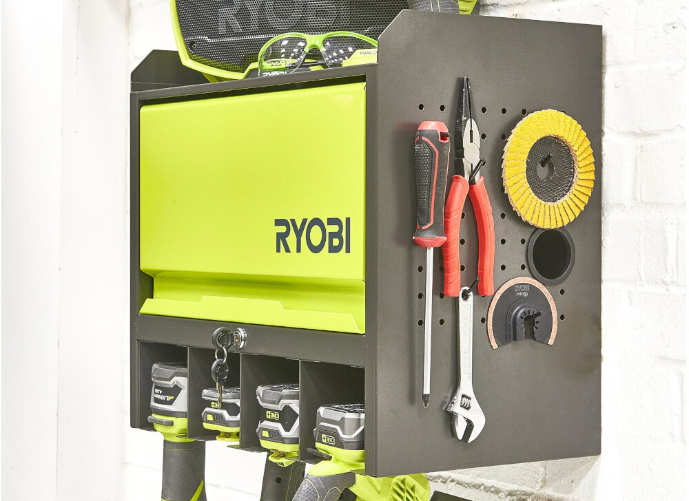 Szafka narzędziowa RYOBI RHWS-01 w całości z wysokiej jakości stali o grubości 0,8 mm udźwig do 150 kg