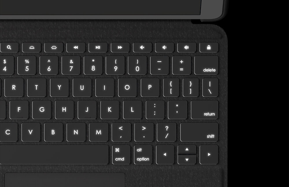 Etui na iPad Pro LOGITECH Folio Touch jasność regulacja klawiatura podświetlenie