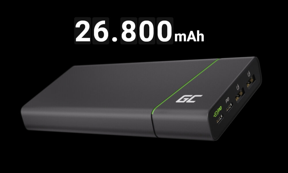 Powerbank GREEN CELL PowerPlay Ultra 26800 mAh pojemność