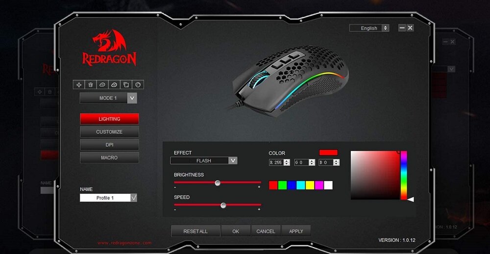 Mysz REDRAGON Storm M808 RGB - podswietlenie RGB 