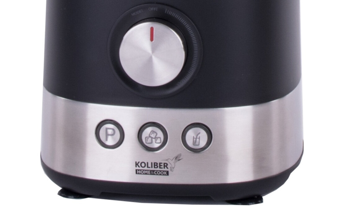 Robot kuchenny KOLIBER Multimax KH-FP1030GB3-BK 1000W z blenderem kielichowym prosta obsluga pokretlo trzy przyciski ustawienia funkcje