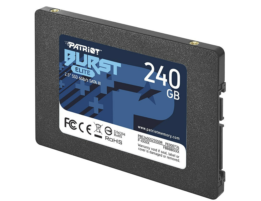 DYSK SSD PATRIOT BURST ELITE 240GB 2,5 SATA III - Długi czas pracy pamięć Quad Level Cell trwałość do 2 milionów godzin