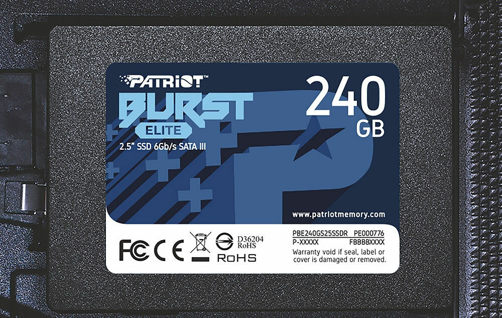 DYSK SSD PATRIOT BURST ELITE 240GB 2,5 SATA III - Złącze SATA III wysoka przepustowość szybkie prędkości zapisu i odczytu 320 MB/s 450 MB/s