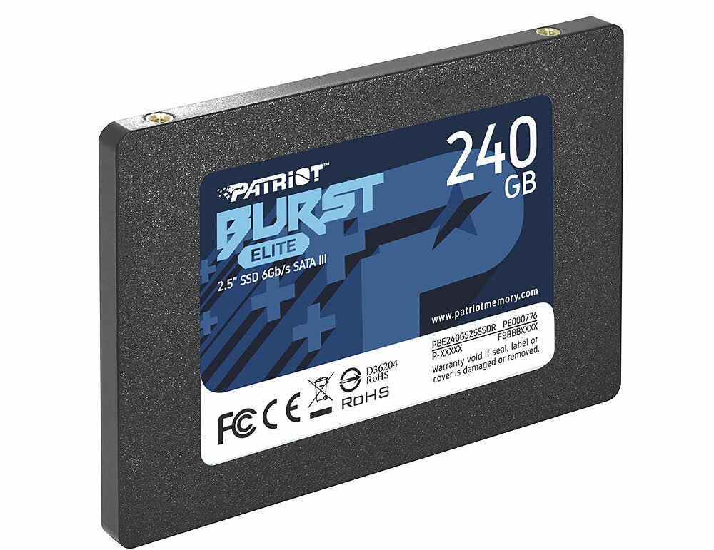 DYSK SSD PATRIOT BURST ELITE 240GB 2,5 SATA III - pojemność 240GB wystarczająco dużo miejsca do przechowywania