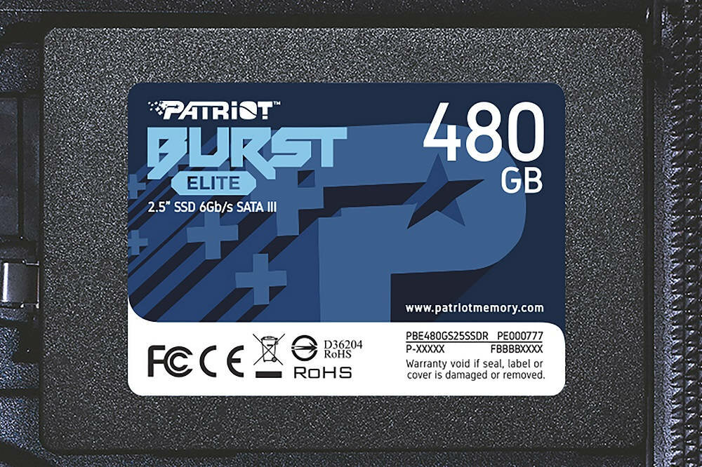 DYSK SSD PATRIOT BURST ELITE 480GB 2,5 SATA III - format 2.5 kompaktowe rozmiary 100 x 69 x 7 mm  niska waga 