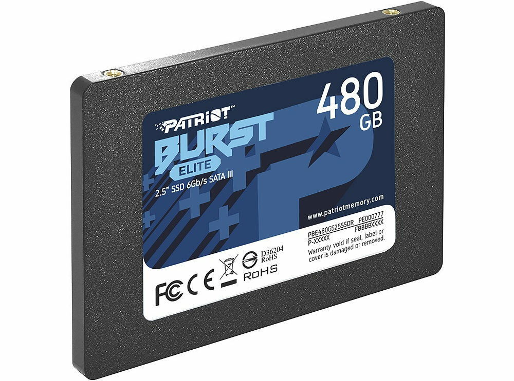 DYSK SSD PATRIOT BURST ELITE 480GB 2,5 SATA III - pojemność 480GB wystarczająco dużo miejsca do przechowywania