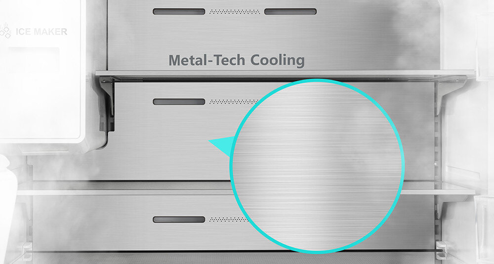 LODÓWKA HISENSE RQ563N4GB1 ściana metal Cooling metalowe wykończenie