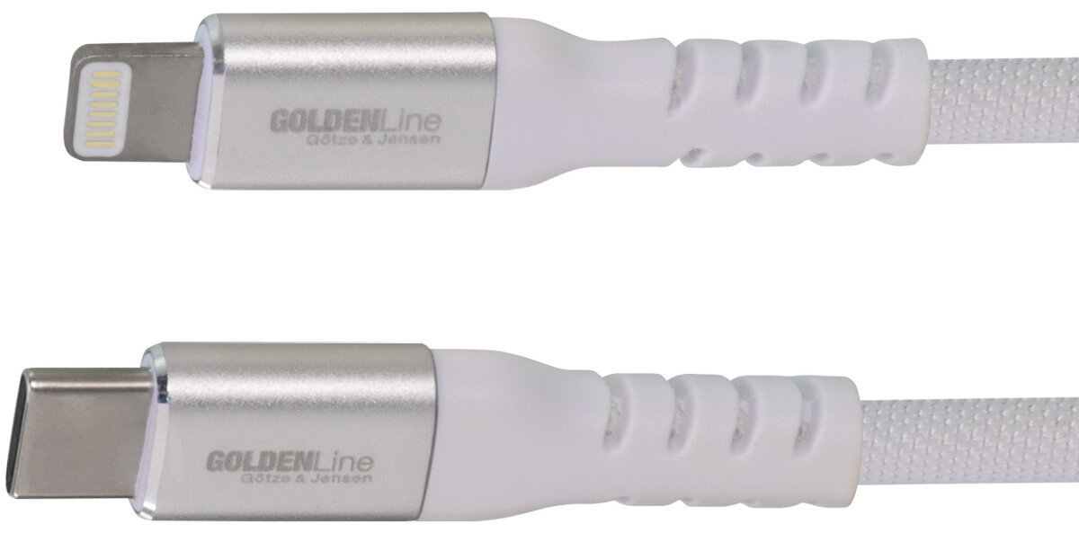 Kabel USB Typ C - Lightning GÖTZE & JENSEN Golden Line 1 m wyglad portyzlaczki