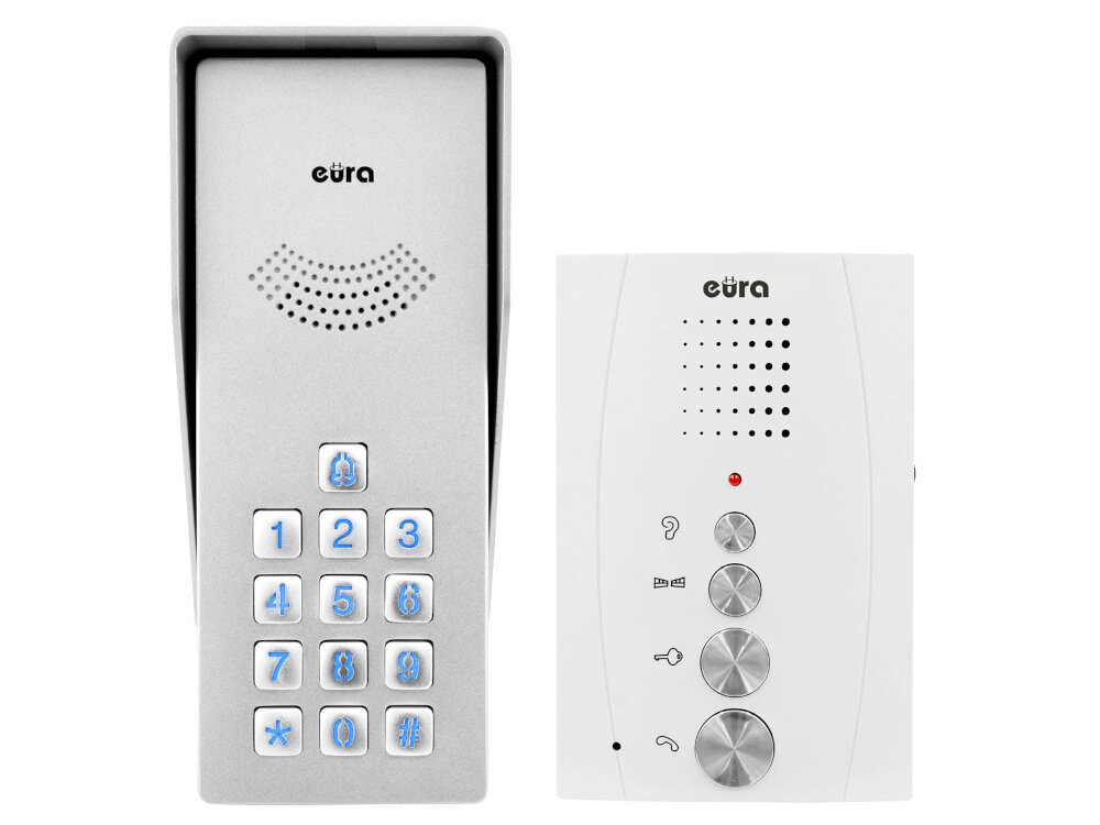 Domofon EURA Entra ADP-38A3 Biały dla domow jednorodzinnych kontrola stref wejscia wysoki poziom bezpieczenstwa