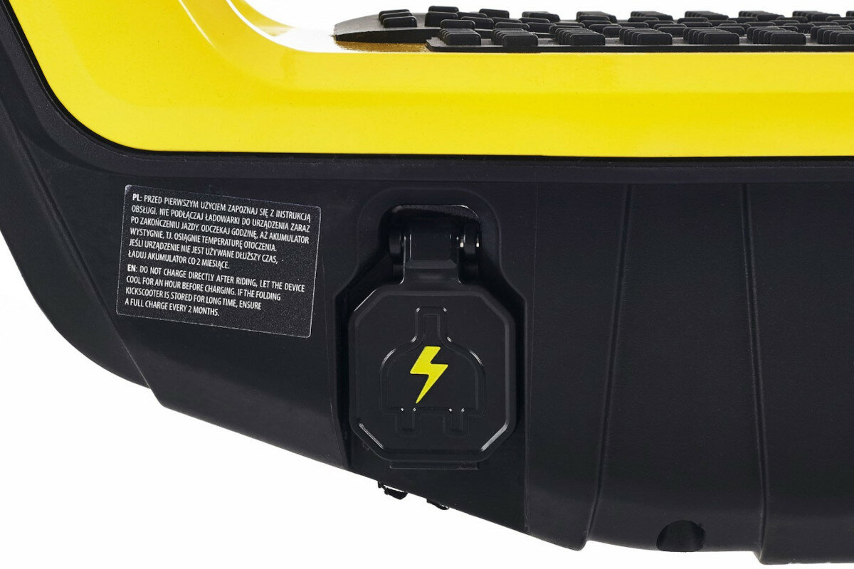 Hulajnoga elektryczna RIDER RS Sport Czarno-zolty bateria akumulator pojemnosc zasieg