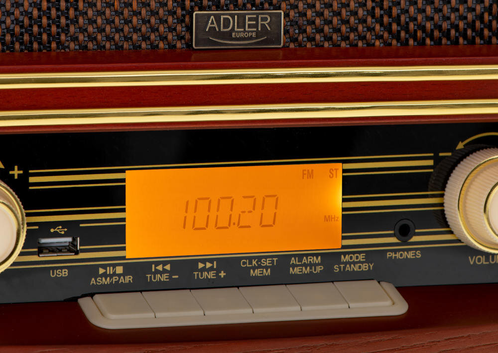 Radio ADLER AD 1187 Biały wyświetlacz LCD Funkcja zegara budzik Dwa głośniki 2 x 5 W wysoka jakość dźwięk
