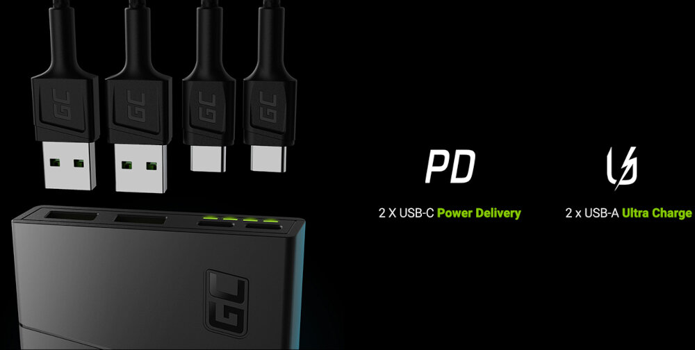 Powerbank GREEN CELL PowerPlay 10S 10000 mAh 18W ładowarka multiportowa